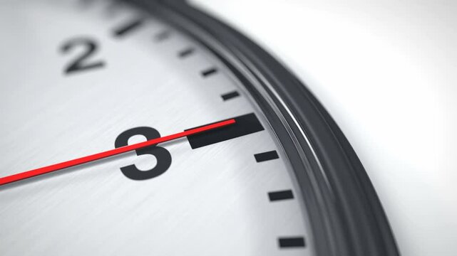 Time is runing fast. Close-up forsSecond-counting hand. HD 
