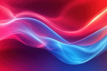 Naklejka premium Vibrant waves of color swirling in harmony creates a mesmerizing visual experience in a digital art piece