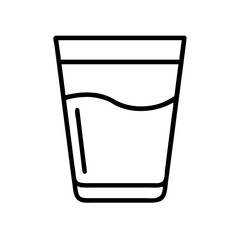 shot glass icon, drinks line art, drinks vector - simple black line art icon of shot glass perfect for logos, and drinks-themed designs.