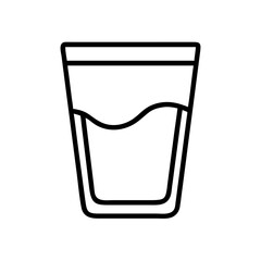 shot glass icon, drinks line art, drinks vector - simple black line art icon of shot glass perfect for logos, and drinks-themed designs.