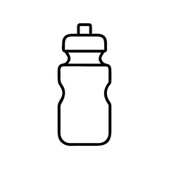 sports drink bottle icon, drinks line art, drinks vector - simple black line art icon of sports drink bottle perfect for logos, and drinks-themed designs.