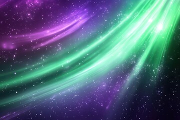 Fototapeta premium Mystical dance of cosmic lights illuminating the night sky with vibrant colors and mesmerizing patterns
