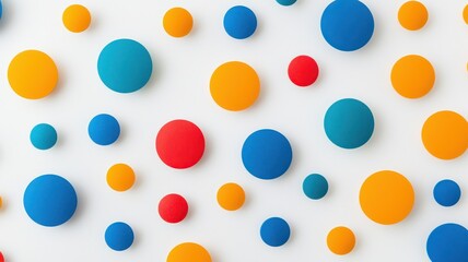 Fototapeta premium Colorful Sphere Pattern Background Abstract Design with Red Blue Orange Circles