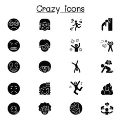 Crazy line icon