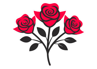 Fototapeta premium vector illustration of a rose