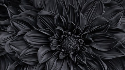 Stunning Close-up of a Black Dahlia, Exquisite Floral Detail