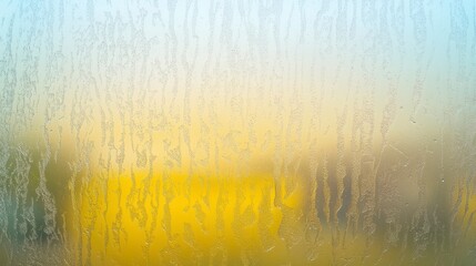 Stunning Frosted Glass Texture with Golden Light, A Misty Morning View