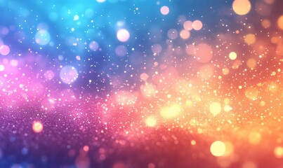 Abstract bokeh, blue and futuristic background for graphic design, technology science and creative backdrop. Colourful, motion and glitter fairy lights for celebration, computing and, Generative AI