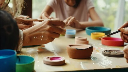 hands people learning close clay group hobbie painting painting watercolor activity adult skills indoors class people artist group hobby indoor senior teacher workshop person work art clay craft man - Powered by Adobe