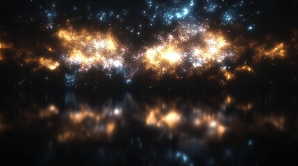 Obraz premium Celestial Nebula Reflection Cosmic Dust and Light
