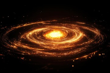 Vibrant energy swirls in a cosmic display of light and motion, capturing the essence of the universe's beauty and mystery