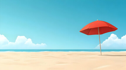 Beach Umbrella Summer Illustration