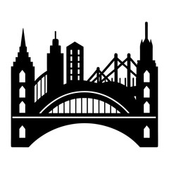 Building Bridges vector silhouette