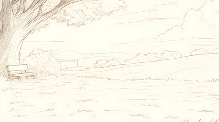 Serene Countryside Illustration