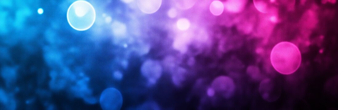 Confetti in vivid colors against a dark purple backdrop. The background is empty with sparkling effects. Features a defocused texture and an abstract design with a blurred pattern. Includes night