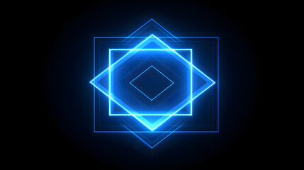 
Abstract blue background with glowing geometric lines. Modern blue gradient square shape design. Futuristic technology concept. Suit for brochure, corporate, website, poster, banner, cover modern