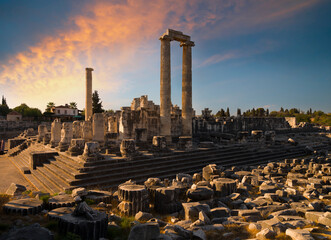 The temple of Apollo in Didyma. Didyma is an important temple of Apollo in the ancient Greek city. Travelling to Turkey. Didim district, Mugla city, Turkey country