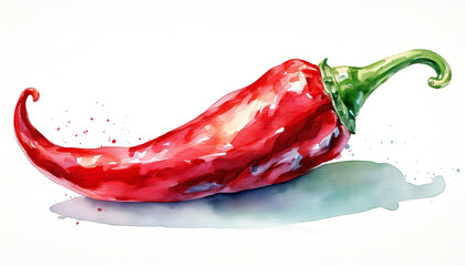 Fototapeta premium Papryka chili rysunek