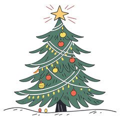 christmas tree on white background