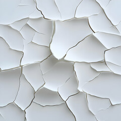 Cracked White Abstract 3D Background
