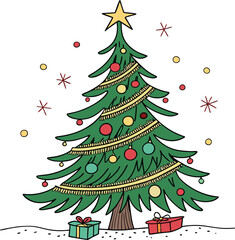 christmas tree on white background