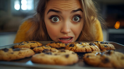 Cookies Freshly Baked Temptations, Sweet Treats, Warm, Delicious