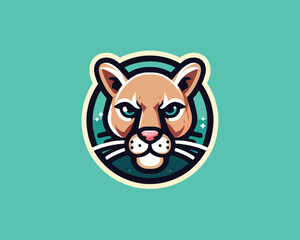 Cougar Head, face, Logo Design Vector Illustration