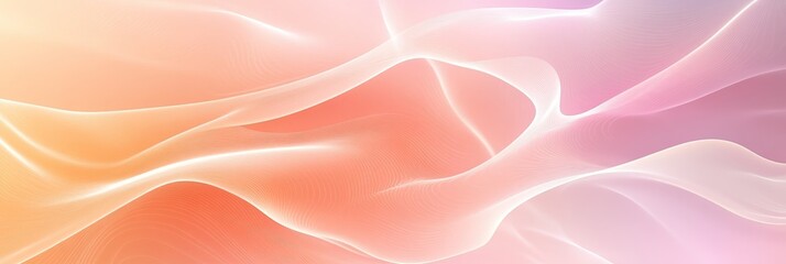 Obraz premium Soft, flowing abstract design in pastel colors, creating a calming visual effect.