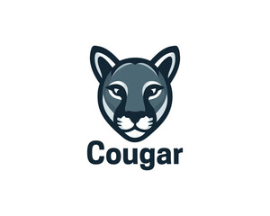 Cougar Head, face, Logo Design Vector Illustration