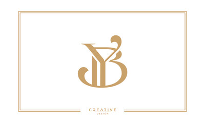 BY, YB, B, Y, Abstract Letters Logo Monogram