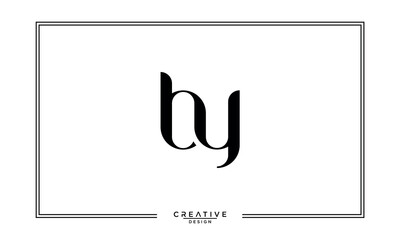 BY, YB, B, Y, Abstract Letters Logo Monogram