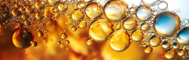 Oil, fat droplets in aqueous emulsion. created with Generative AI technology