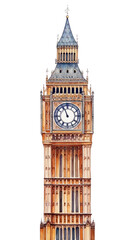 PNG Big Ben architecture illustration watercolor.
