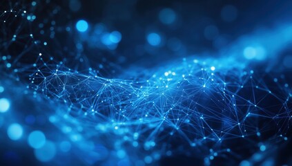 background with blue tech wave