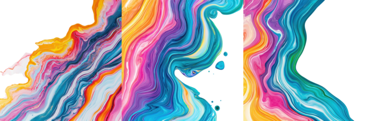 Mesmerizing abstract composition with dynamic fluid motifs in a harmonious symphony of vibrant prismatic colors and captivating undulating textures  This digital evokes a sense of energetic movement