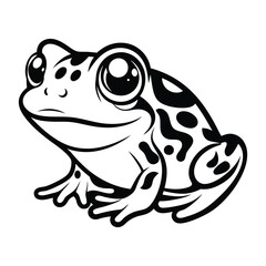 cartoon frog vector illustration