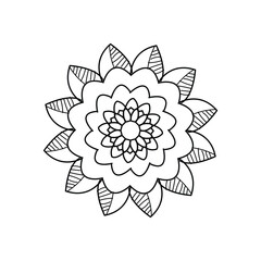 illustration of a flower mandala art