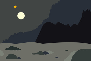 Vector graphic of national science fiction day. flat design. flyer design. flat illustration. Bilim kurgu günü illüstasyonu.
