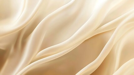 Fototapeta premium Creamy Beige Silk Draped Softly Elegant Texture