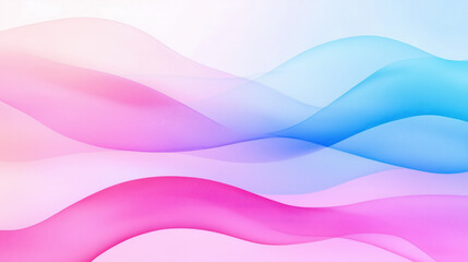 Soft waves of pink and blue create calming abstract background, perfect for various design projects