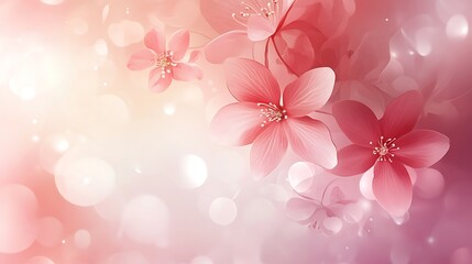 Delicate Pink Blossoms Softly Bloom in Gentle Light