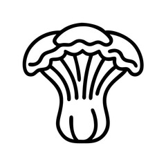 lion s mane mushroom icon, vegetables line art, vegetables vector - simple black line art icon of lion s mane mushroom perfect for logos, and vegetables-themed designs.