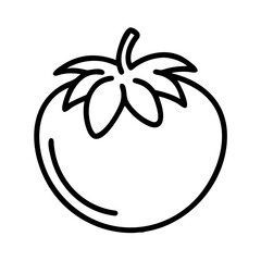 roma tomato icon, vegetables line art, vegetables vector - simple black line art icon of roma tomato perfect for logos, and vegetables-themed designs.