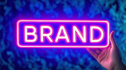 Futuristic Neon Branding Concept with Vibrant Visual Appeal