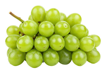 A bunch of green grapes, isolated on white background