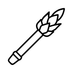 asparagus spear icon, vegetables line art, vegetables vector - simple black line art icon of asparagus spear perfect for logos, and vegetables-themed designs.