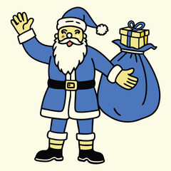 Santa Claus Silhouette Vector Illustration
