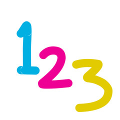one two three icon illustration