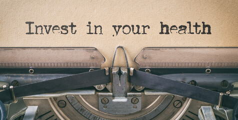  Vintage typewriter - Invest in your health