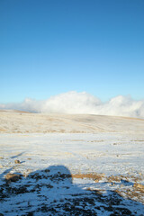 Beautiful view of winter landscape in Armenia.